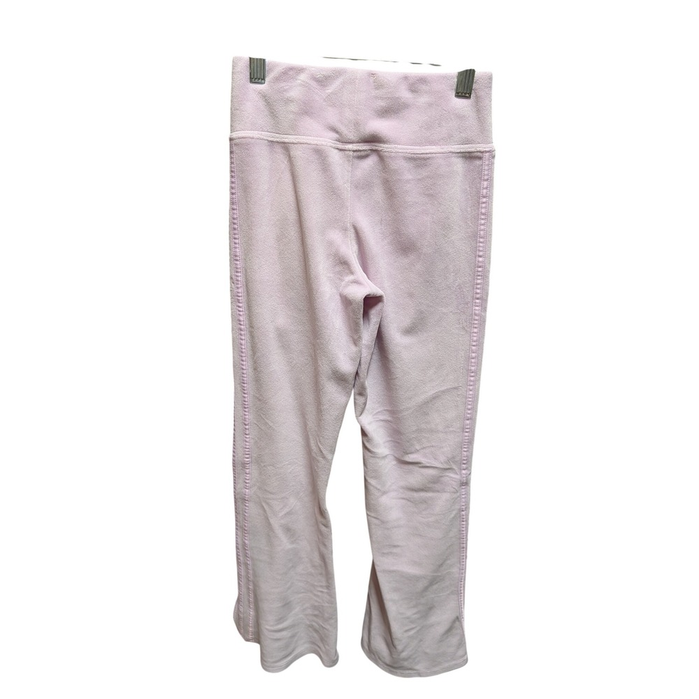 Adidas Fleece Pants Kids Size M 10/12 Light Pink Excellent Flared 3-Stripe Slim